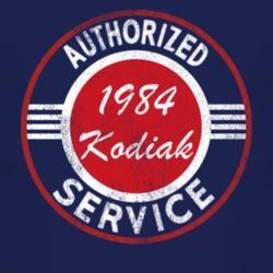 Authorized Service 1984 Chevy Kodiak Distressed Look Dark T Shirt