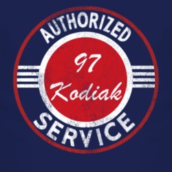 Authorized Service 1997 Chevy Kodiak Distressed Look Dark T Shirt