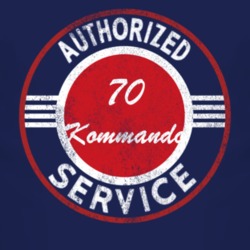 Authorized Service 1970 Chevy Kommando Distressed Look Dark T Shirt