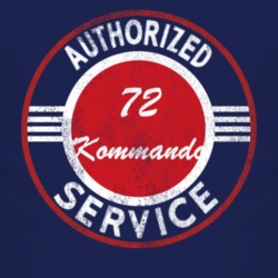 Authorized Service 1972 Chevy Kommando Distressed Look Dark T Shirt