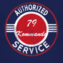 Authorized Service 1979 Chevy Kommando Distressed Look Dark T Shirt