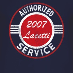 Authorized Service 2007 Chevy Lacetti Distressed Look Dark T Shirt
