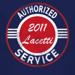 Authorized Service 2011 Chevy Lacetti Distressed Look Dark T Shirt