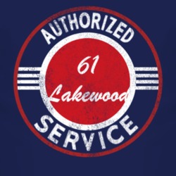 Authorized Service 1961 Chevy Lakewood Distressed Look Dark T Shirt