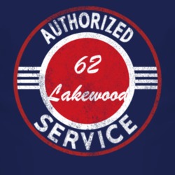 Authorized Service 1962 Chevy Lakewood Distressed Look Dark T Shirt