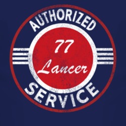 Authorized Service 1977 Chrysler Lancer Distressed Look Dark T Shirt
