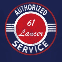 Authorized Service 1961 Dodge Lancer Distressed Look Dark T Shirt