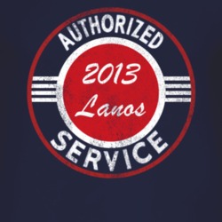 Authorized Service 2013 Chevy Lanos Distressed Look Dark T Shirt