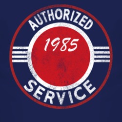 Authorized Service 1985 Laredo Distressed Look Dark T Shirt