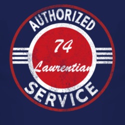 Authorized Service 1974 Pontiac Laurentian Distressed Look Dark T Shir