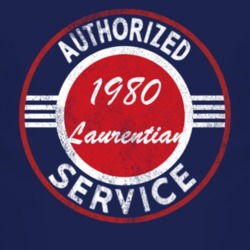 Authorized Service 1980 Pontiac Laurentian Distressed Look Dark T Shir
