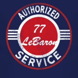 Authorized Service 1977 Chrysler LeBaron Distressed Look Dark T Shirt