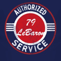 Authorized Service 1979 Chrysler LeBaron Distressed Look Dark T Shirt