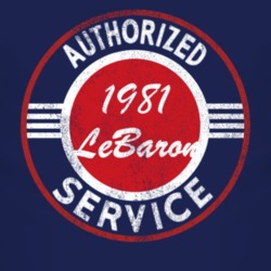 Authorized Service 1981 Chrysler LeBaron Distressed Look Dark T Shirt