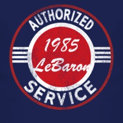 Authorized Service 1985 Chrysler LeBaron Distressed Look Dark T Shirt