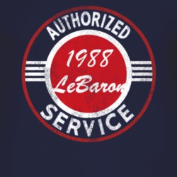 Authorized Service 1988 Chrysler LeBaron Distressed Look Dark T Shirt
