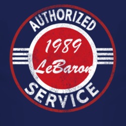 Authorized Service 1989 Chrysler LeBaron Distressed Look Dark T Shirt