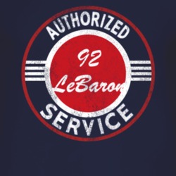 Authorized Service 1992 Chrysler LeBaron Distressed Look Dark T Shirt