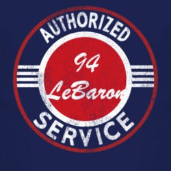 Authorized Service 1994 Chrysler LeBaron Distressed Look Dark T Shirt