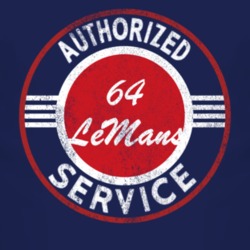 Authorized Service 1964 Pontiac LeMans Distressed Look Dark T Shirt