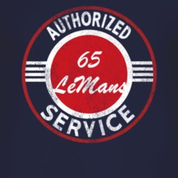 Authorized Service 1965 Pontiac LeMans Distressed Look Dark T Shirt