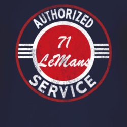 Authorized Service 1971 Pontiac LeMans Distressed Look Dark T Shirt