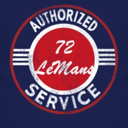 Authorized Service 1972 Pontiac LeMans Distressed Look Dark T Shirt