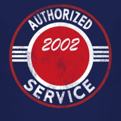 Authorized Service 2002 Liberty Distressed Look Dark T Shirt