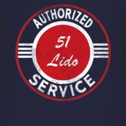 Authorized Service 1951 Lincoln Lido Distressed Look Dark T Shirt