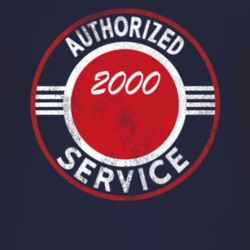 Authorized Service 2000 Limited Distressed Look Dark T Shirt