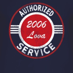 Authorized Service 2006 Chevy Lova Distressed Look Dark T Shirt