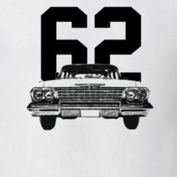 1962 Impala Grill View With Year Light Color T Shirt