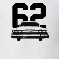 1962 Impala Rear View With Year Light Color T Shirt