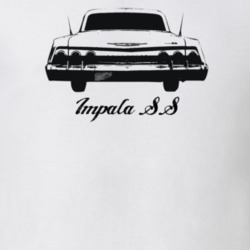 1962 Impala Rear View With Model Light Color T Shirt