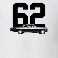 1962 Impala Side View With Year Light Color T Shirt