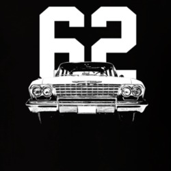 1962 Impala Grill View With Year Dark Color T Shirt