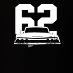 1962 Impala Rear View With Year Dark Color T Shirt