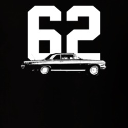 1962 Impala Side View With Year Dark Color T Shirt