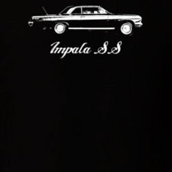 1962 Impala Side View With Model Dark Color T Shirt