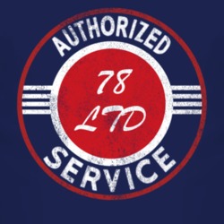 Authorized Service 1978 LTD Distressed Look Dark T Shirt