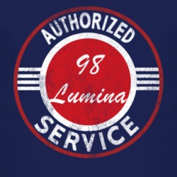 Authorized Service 1998 Chevy Lumina Distressed Look Dark T Shirt