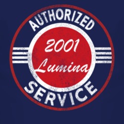 Authorized Service 2001 Chevy Lumina Distressed Look Dark T Shirt