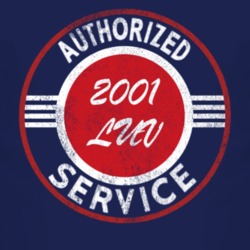 Authorized Service 2001 Chevy LUV Distressed Look Dark T Shirt