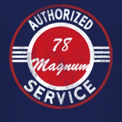 Authorized Service 1978 Dodge Magnum Distressed Look Dark T Shirt
