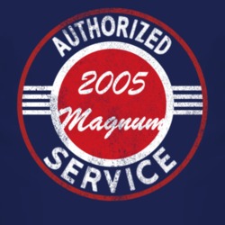 Authorized Service 2005 Dodge Magnum Distressed Look Dark T Shirt
