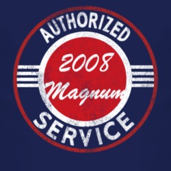 Authorized Service 2008 Dodge Magnum Distressed Look Dark T Shirt