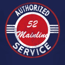 Authorized Service 1952 Mainline Distressed Look Dark T Shirt