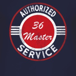Authorized Service 1936 Chevy Master Distressed Look Dark T Shirt