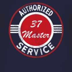 Authorized Service 1937 Chevy Master Distressed Look Dark T Shirt