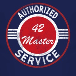 Authorized Service 1942 Chevy Master Distressed Look Dark T Shirt